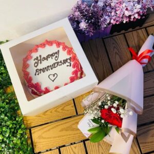 Cake and Bouquet